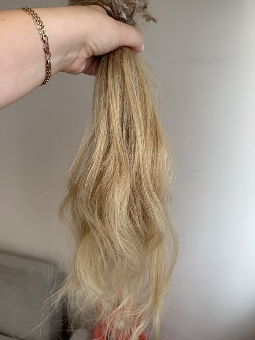Naturalne włosy blond 50 cm, 80–100 g