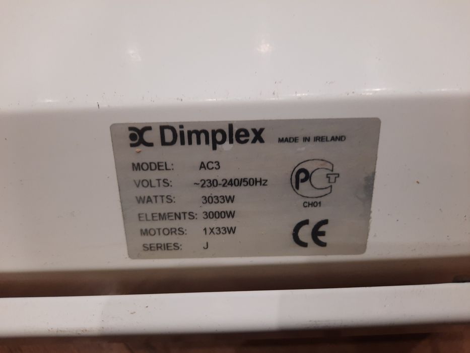Kurtyna powietrzną z nagrzewnicą Dimplex AC3