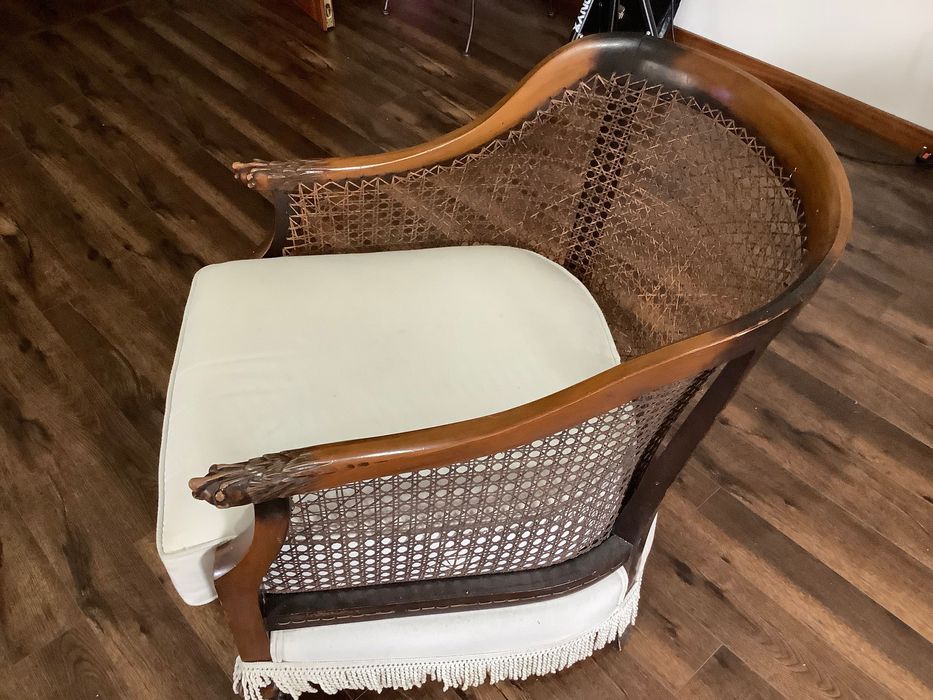 Conjunto de cadeirões em palhinha 3 pecas