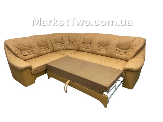 Кожаный, шкіряний кутовий-диван зі спальним місцем ( 020101 )