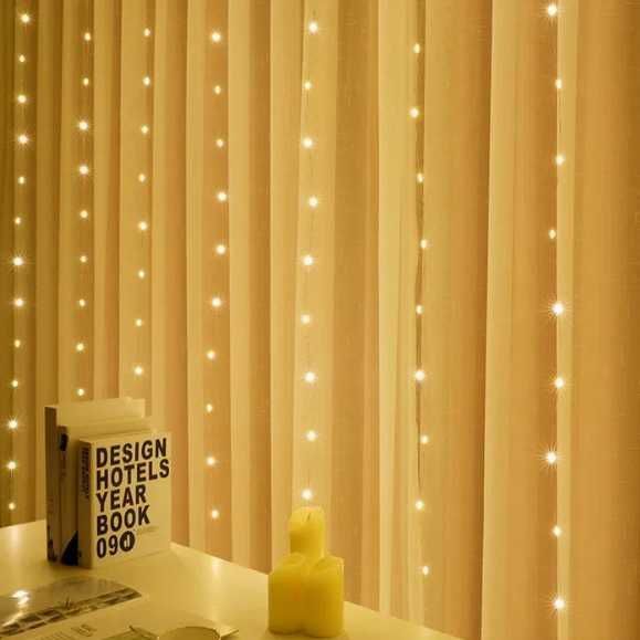 Гирлянда штора роса на пульте от USB 3х1 3х2 3х3