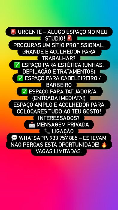 Vagas urgentes entrada imediata