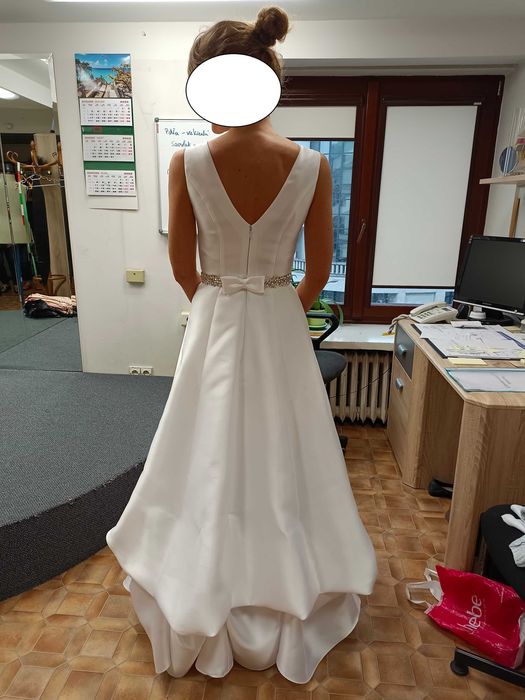 Suknia ślubna jedwab mikado