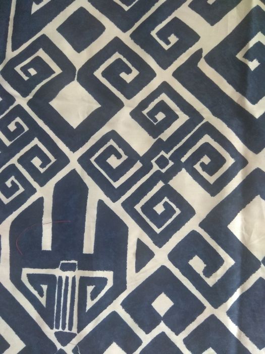 Bawełna Biało-granatowa tkanina do szycia