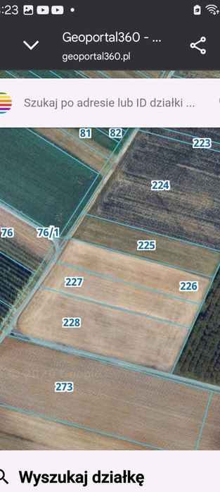 Pole 1,14 hektara Stefanówka gm. Piaski