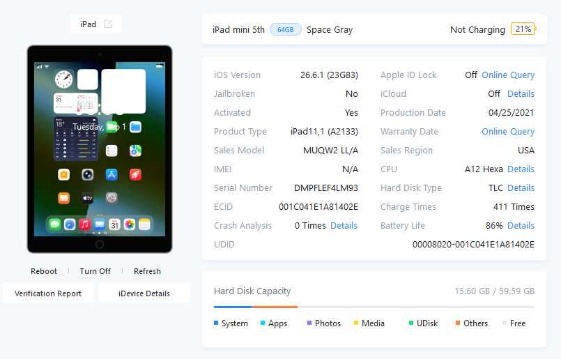 Apple iPad Mini 5 3/64 A2133 [86%]