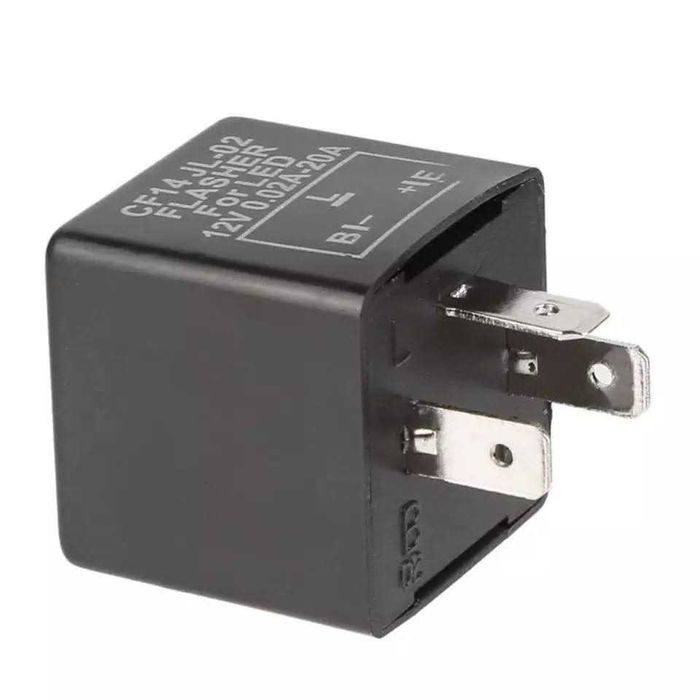 Relé de piscas 3 pinos 12V universal - LED e lâmpadas convencionais