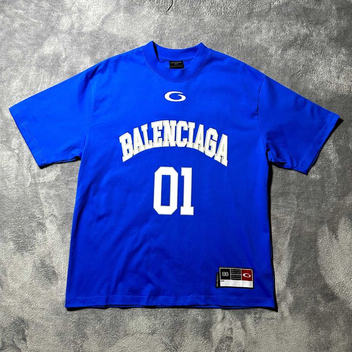 футболка Balenciaga Basketball Series Blue S M L
