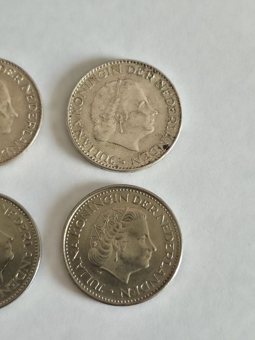 6x  1 Gulden Juliana Koningin Holandia monety moneta