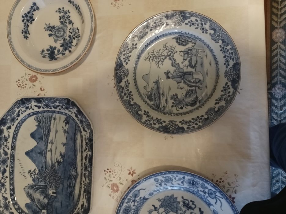 7 peças de louça China Azul