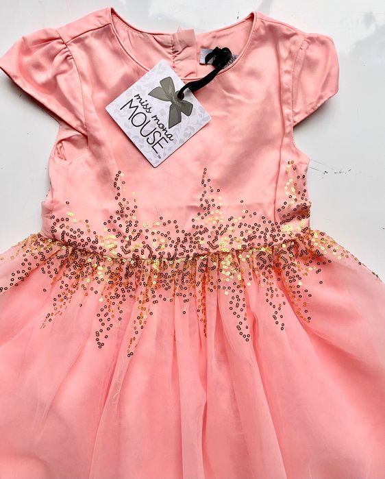 Miss Mona MOUSE tiul, cekiny, sukienka wizytowa NOWA