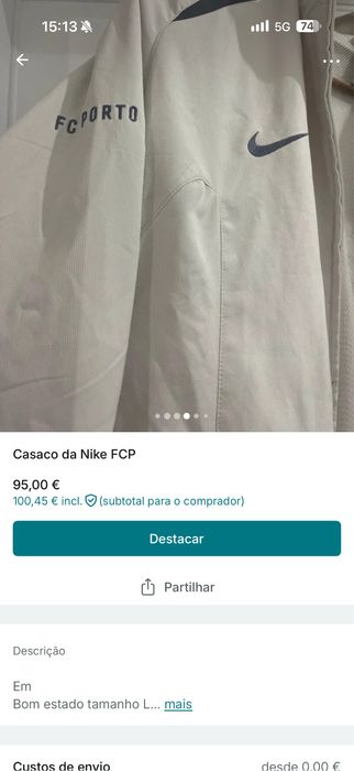 Casaco FCP oficial