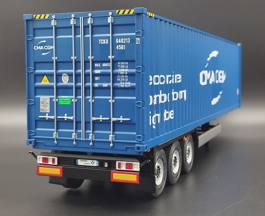 1:24 Solido  Container Trailer and CMA CGM Container naczepa kontyner