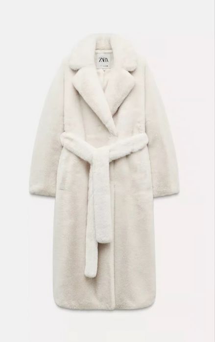 Шуба Zara, пальто з штучного хутра