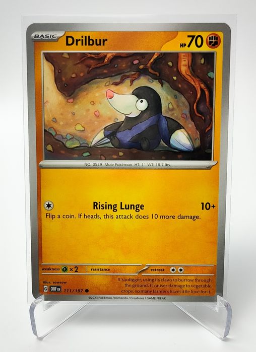 Drilbur 111/197 karta pokemon Obsidian Flames