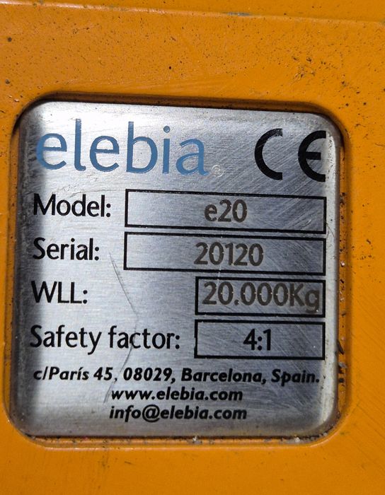 Hak automatyczny dzwigowy elebia e20 20000kg NOWE