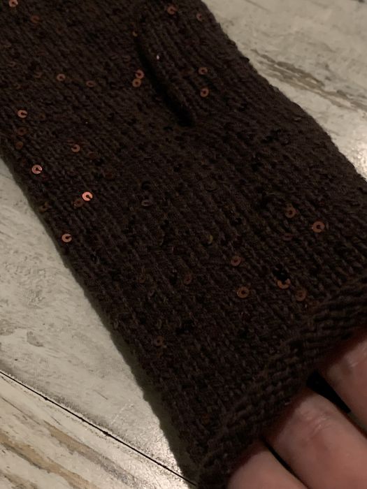 Вязаные рукавицы