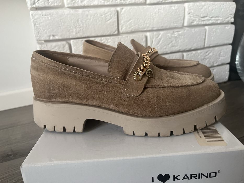 Skórzane  polbuty Karino rozm 40