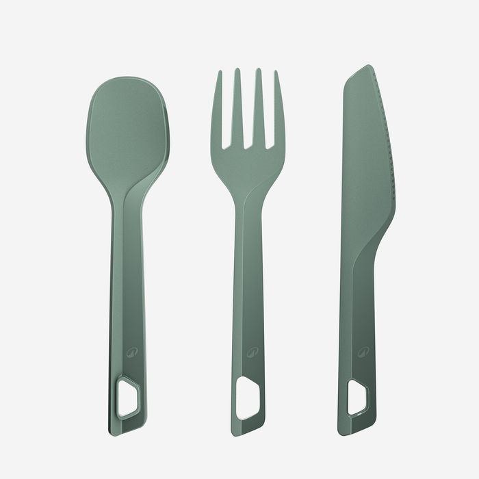 Conjunto de cozinha 500 de campismo em aço inox+anti-aderente - 4P -