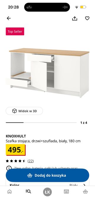 Szafka stojąca do kuchni Ikea szerokość 180 cm
