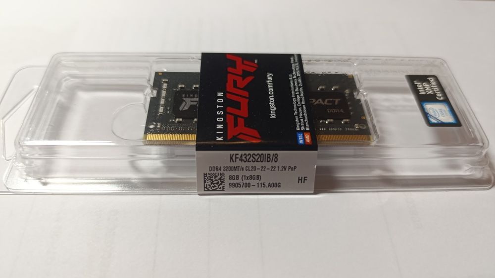 Нова оперативна пам'ять Kingston Fury Impact Sodimm DDR4-3200 8GB