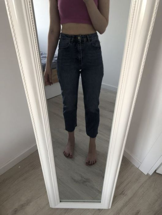 Джинси mom сині цупкі на осінь