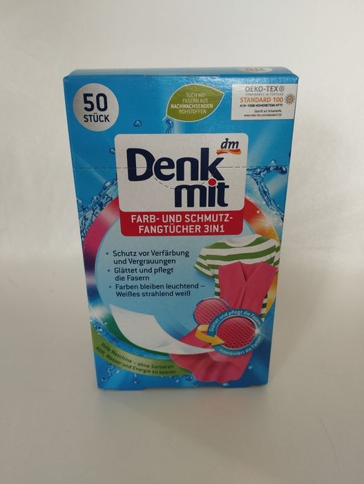 Denk mit chusteczki do prania wyłapujące kolor 50 sztuk