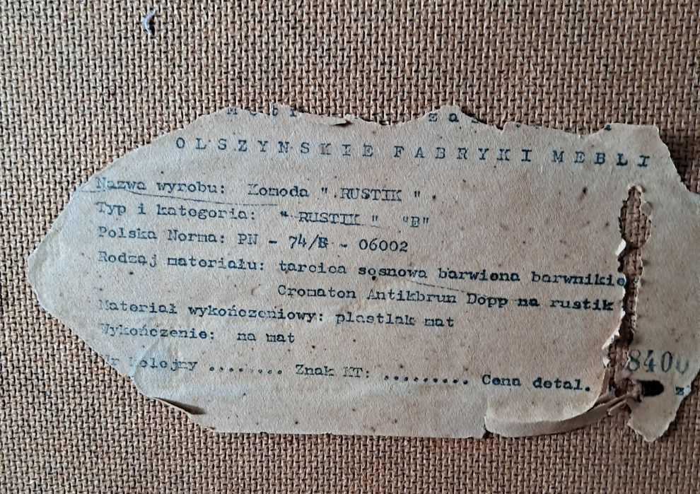 Komoda, drewniana, sosna, szuflady.