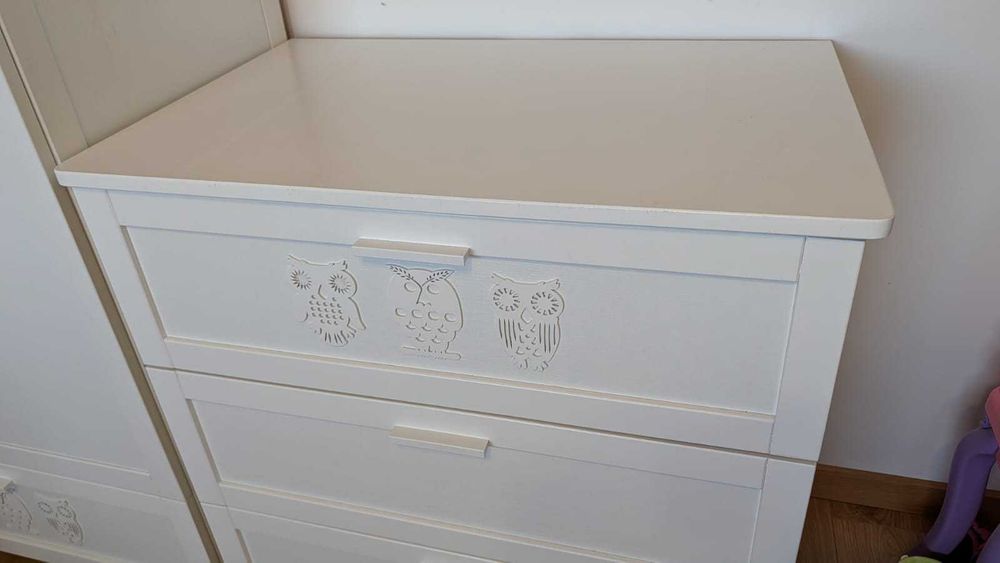 Zestaw mebli dziecięcych Klupś Marsell  (szafa, komoda i łóżeczko)