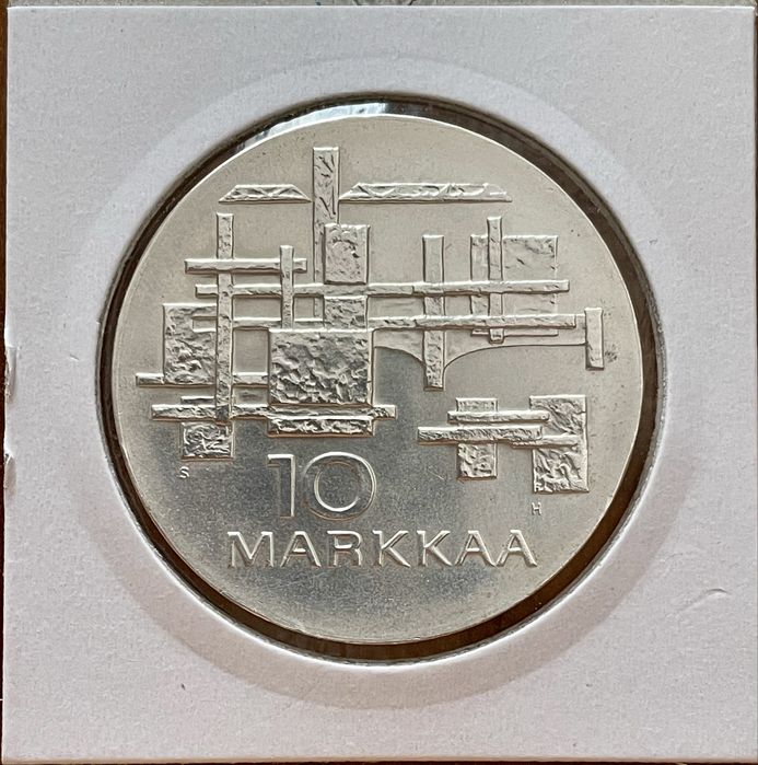 Moeda 10 Markkaa prata