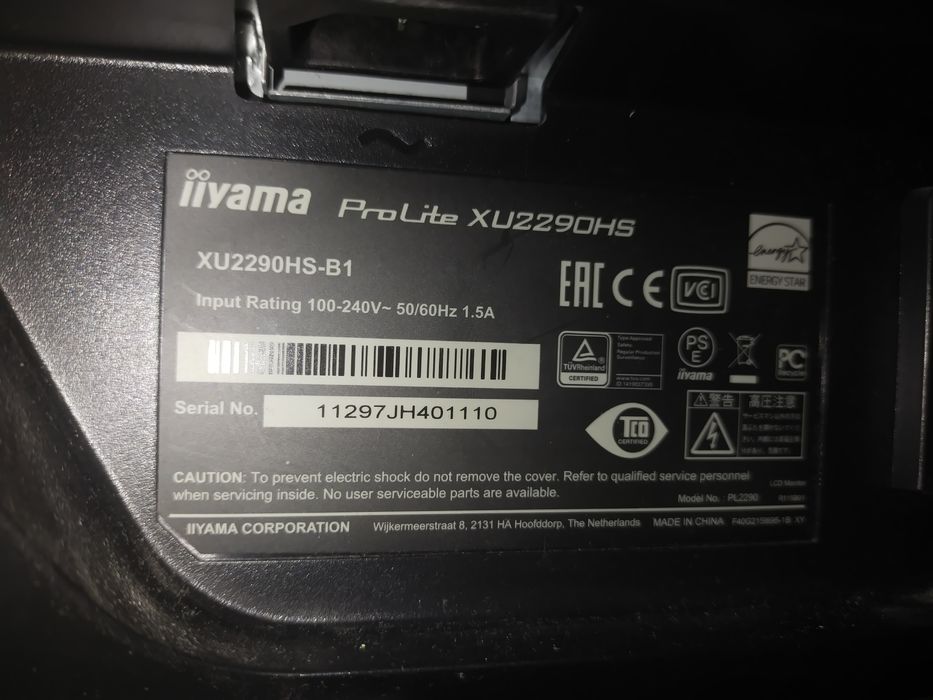 Monitor iiyama 21,5'' XU2290HS,-B1