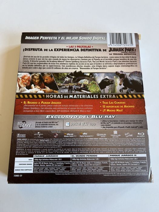Triologia jurassic park Blu-ray
