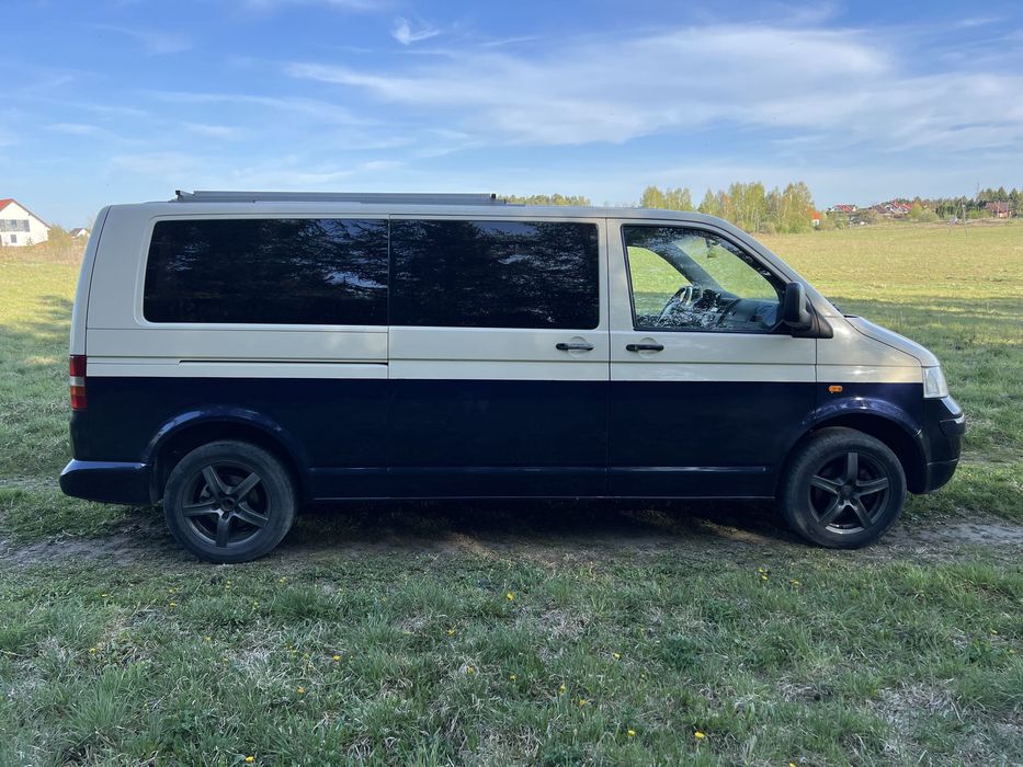 Volkswagen Transporter VW T5 Kamper Long Wyposarzenie Kamperowe 2xWebasto 2xAkumulator