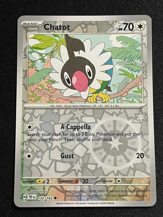Carta Pokémon Chatot 132/162 Temporal Forces