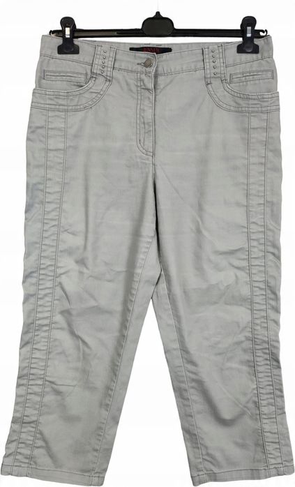 Jensen szare damskie proste spodnie 3/4 rozm. 40