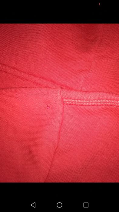 Adidas duża bluza z kapturem czerwona gruba XL
