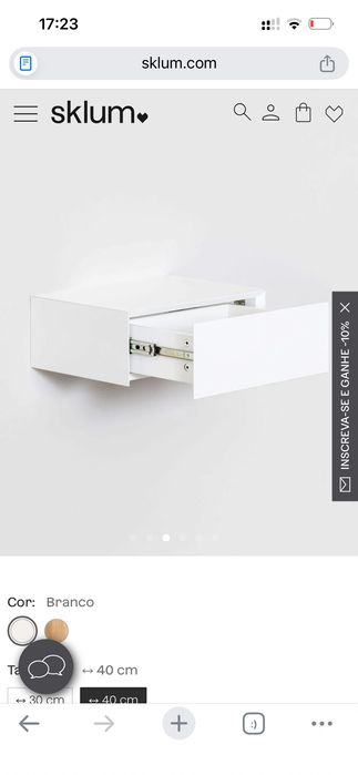 Pack mesas de cabeceira Sklum suspensas