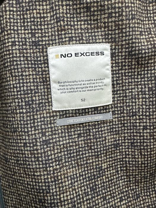 Коричневий піджак у дрібну клітинку 52 розмір фірм NO EXCESS