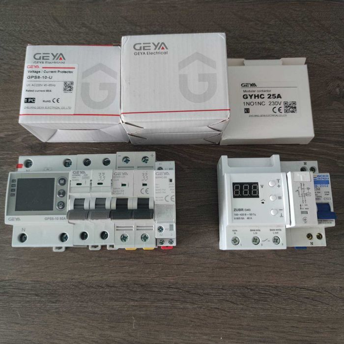 Електротехніка GEYA: WiFi реле, DC/AC автомати, контактор, ввід резерв