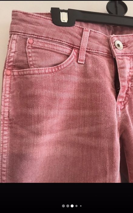 Jeansy damskie wrangler Molly w26 l32 waskie skinny koralowe