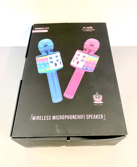 Zestaw 2x mikrofon karaoke BT, dla młodzieży i rodziny. Nowe, Hit!