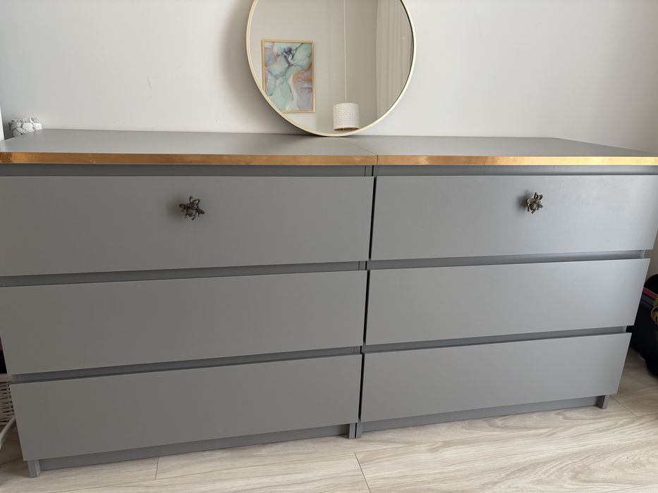 Komoda malm dwie sztuki ikea szuflady