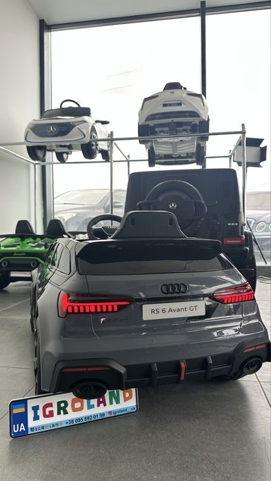 Дитячий електромобіль Audi RS6 Avant GT  — стильна та потужна ліцензійна модель для дітей від 1 року.