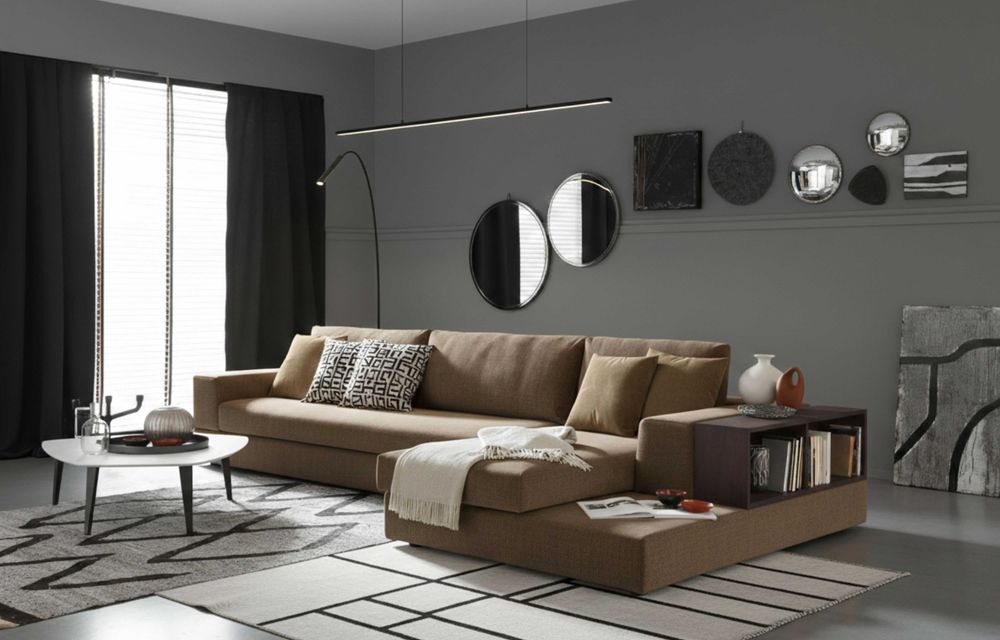 Duży Narożnik AURA 340/172cm z Barek i Półka! 2 Pojemnik od Polskiego  Producenta STYLUX