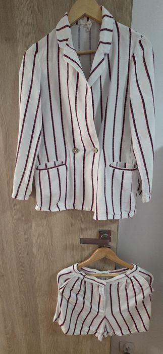 Elegancki komplet lniany damski Mango