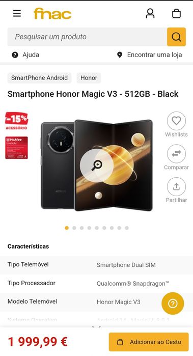 Honor Magic V3 512GB with NEW Case. Exchange/Trade-in. Invoice, Warranty, Case64169650976386121