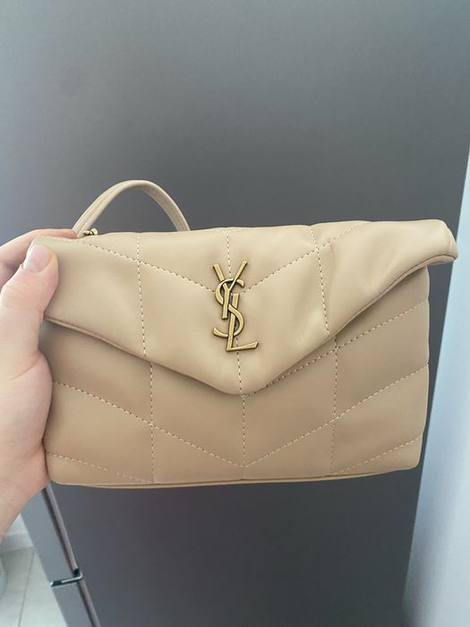 Saint laurent torebka skóra naturalna