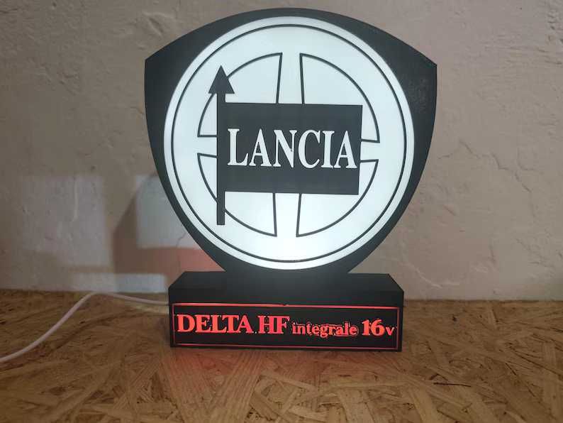 Lightbox Luminaria decorativa Lancia Delta HF integrale 16V