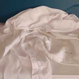 3 pedaços de tecido de linho antigo #