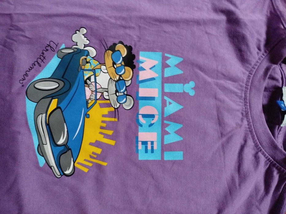 T-shirt Criança Throttleman Roxa Miami Vice Tamanho 8